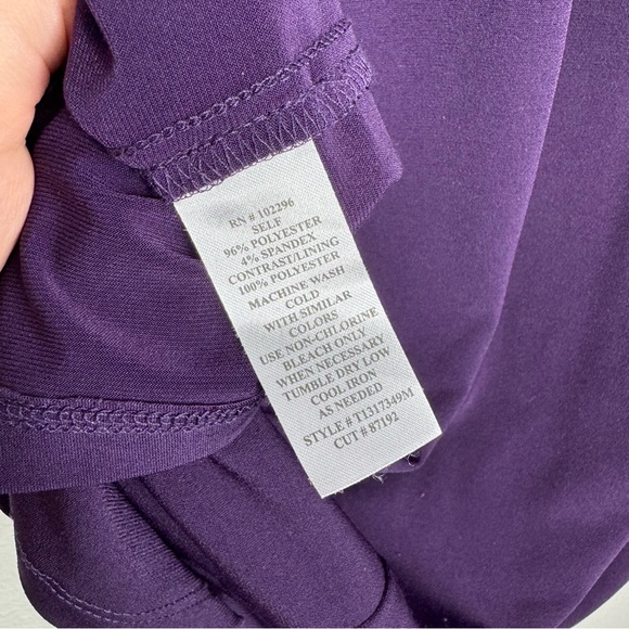 Deep purple long sleeve mother of the bride dress - Picture 6 of 6